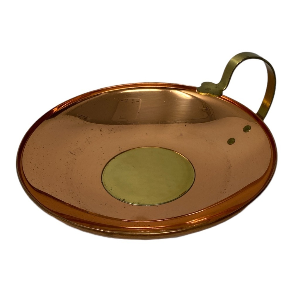 Vintage Coppercraft Guild Copper & Brass Candle Holder Pillar Style Taunton Mass